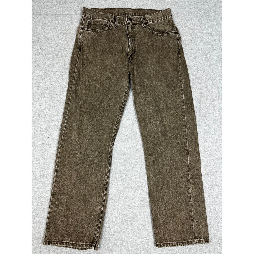 Levis 555 Jeans Mens 32x30 Brown Relaxed Fit Straight Leg Denim